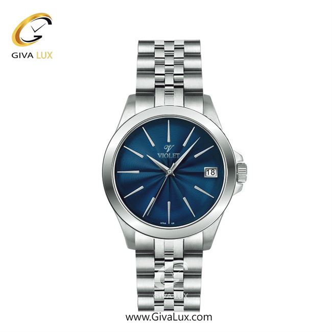 ساعت مچی اورجینال زنانه ویولت VIOLET نقره ای | نقره ای| سرمه ای| کد رفرنس 0591 سایز متوسط